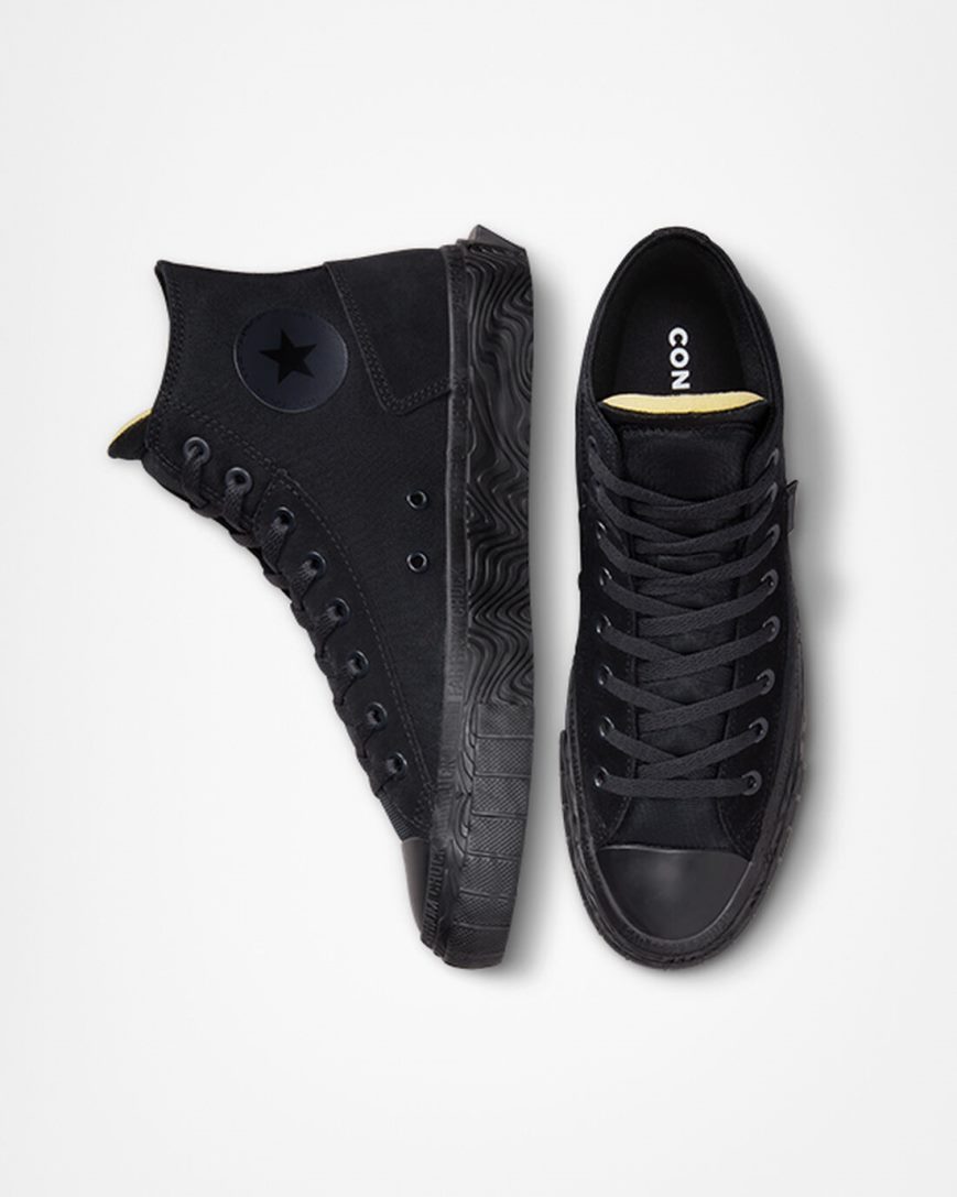Women's Converse Chuck Taylor Alt Star Wavy High Top Shoes Black / Deep Grey / Black | AU EC618J